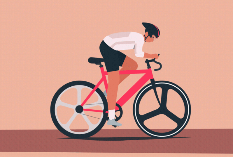 Cyclist Animation