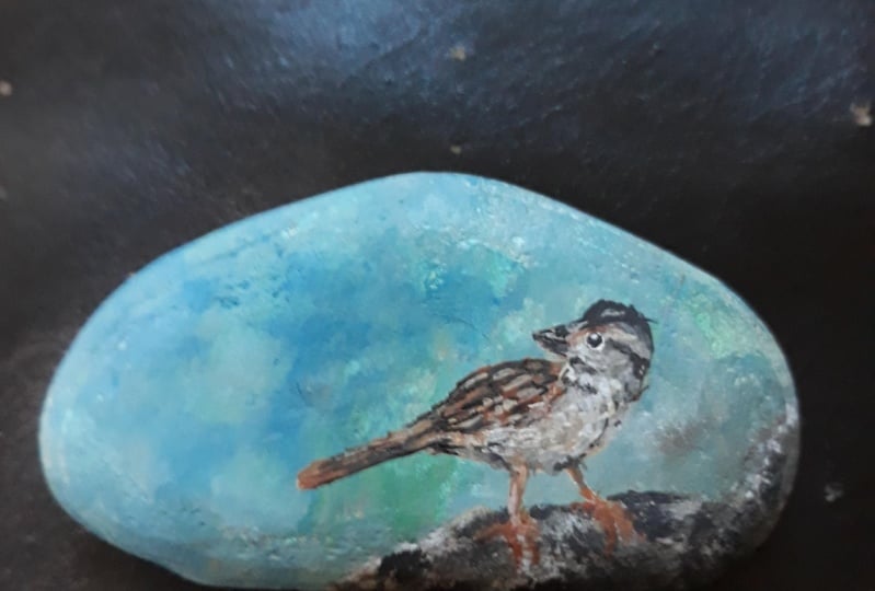 Background sample - unfinished bird and branch
