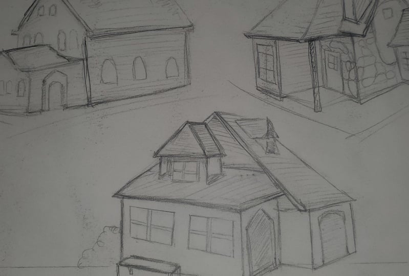 Cottage: Two-Point Perspective Study