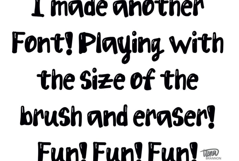 My first font