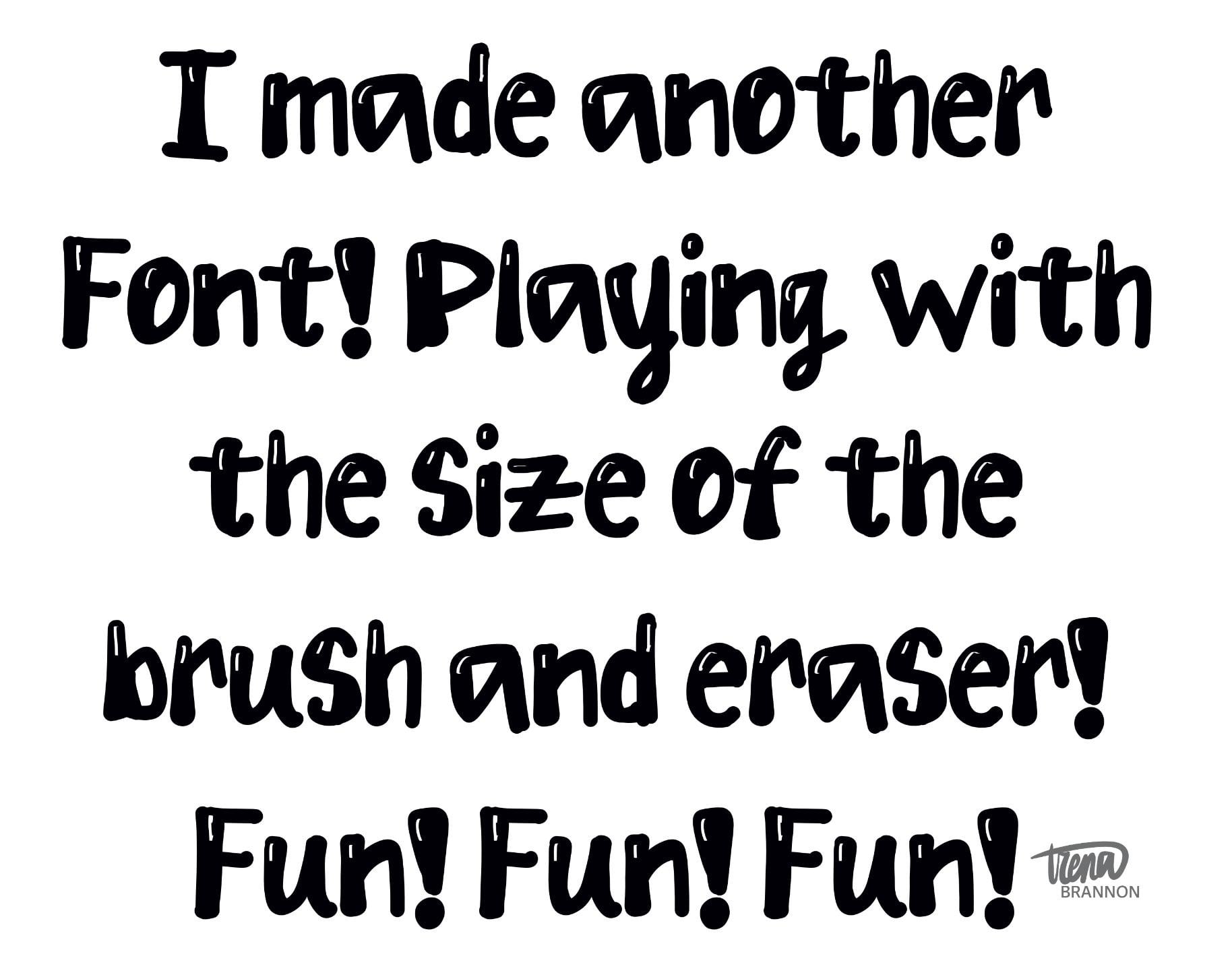 My first font