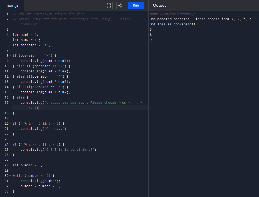 JS projest from tutorial - student project