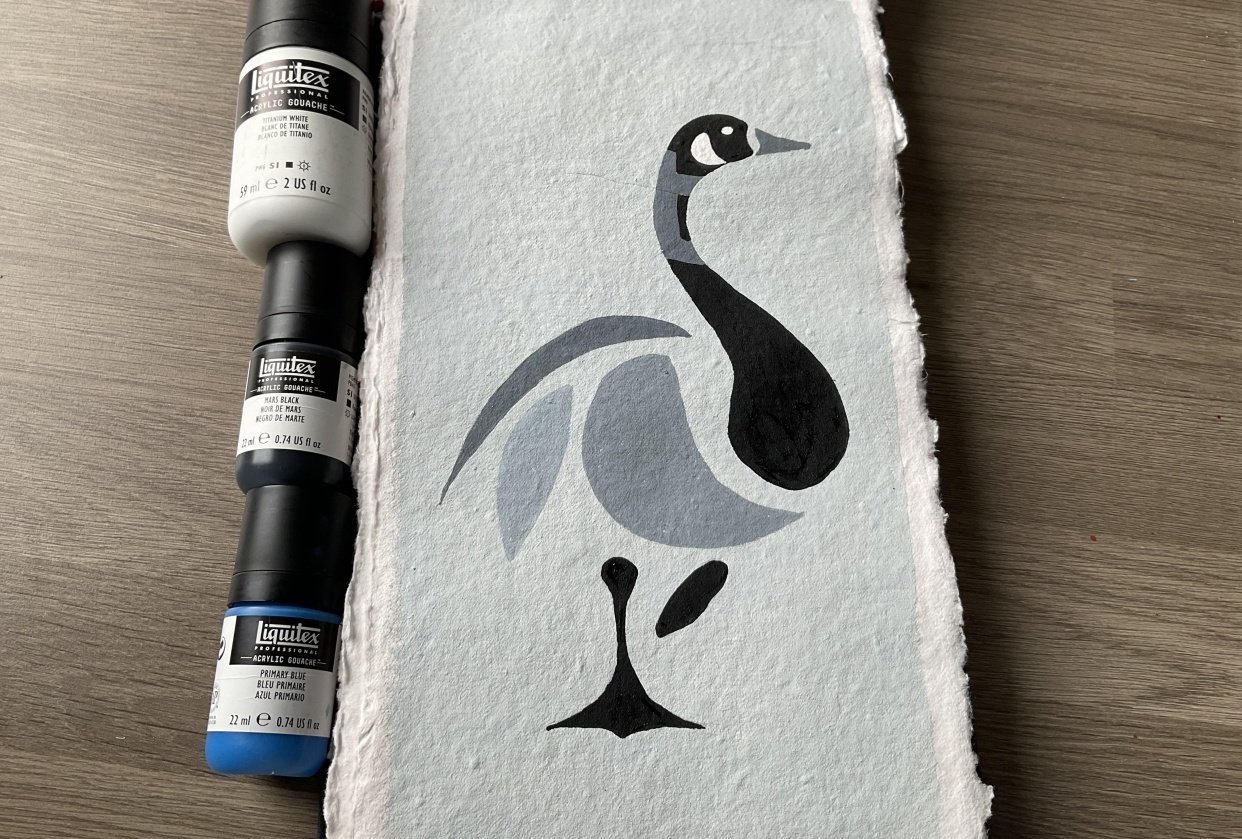 Flat washes with Gouache - student project