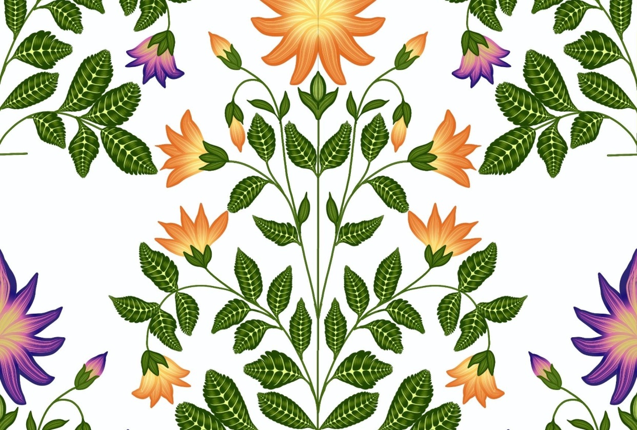 Creating leaf, stem and flower brushes in Procreate. - student project