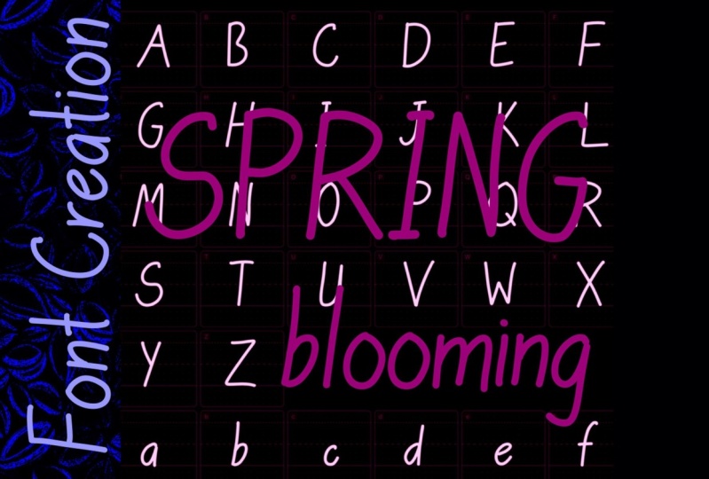 Handwriting Spring Blooming