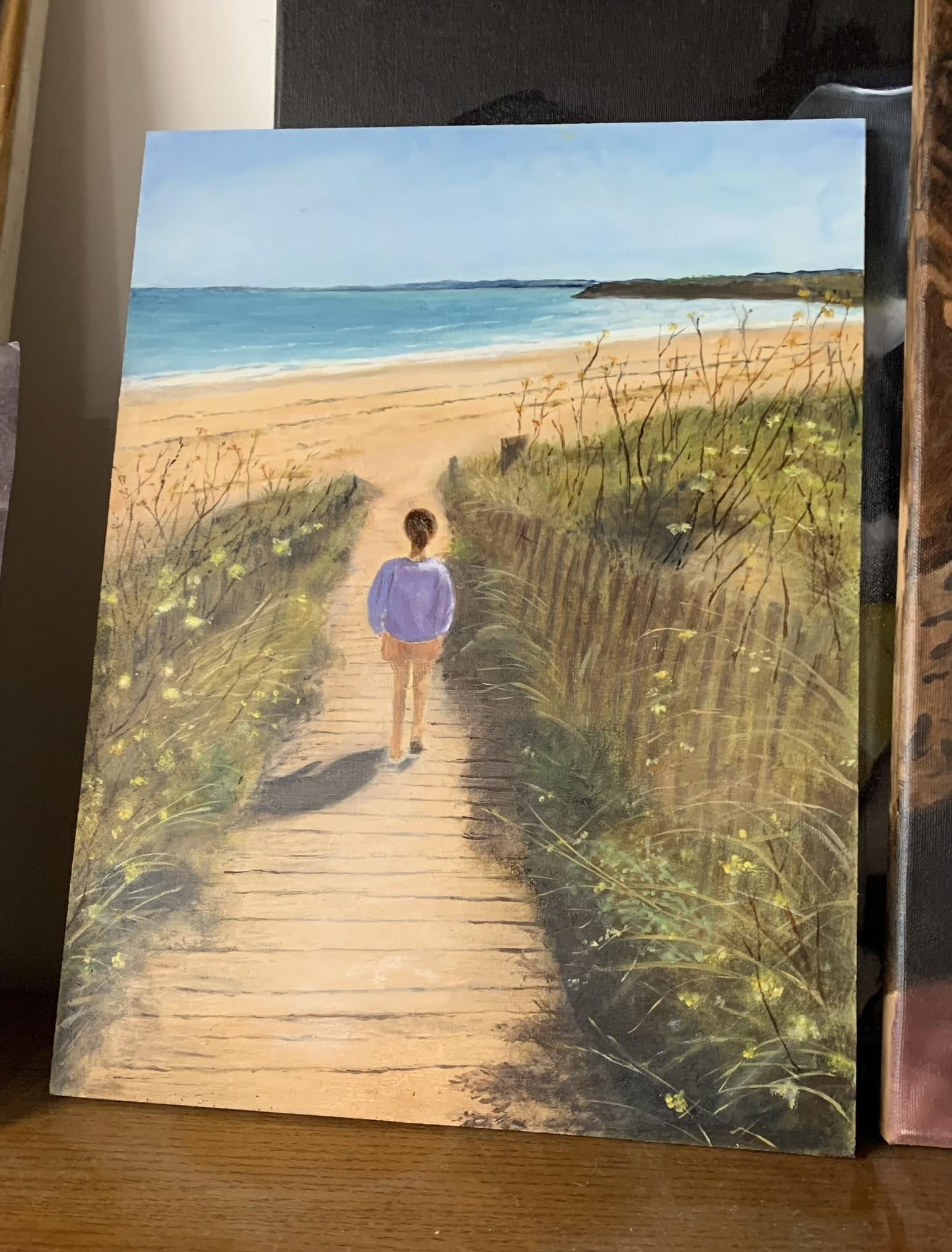 Lucie going to the beach - student project