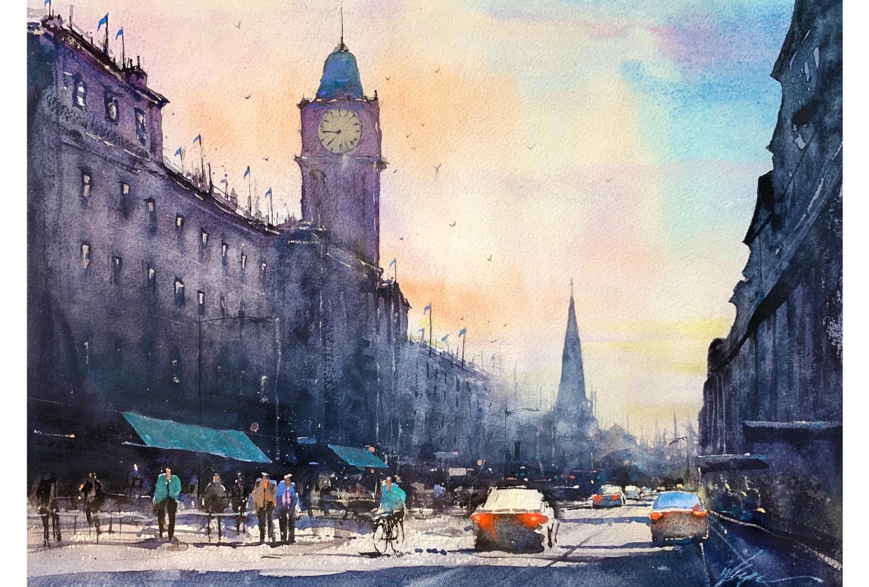 Capturing the Magic of a Sunset Cityscape - student project