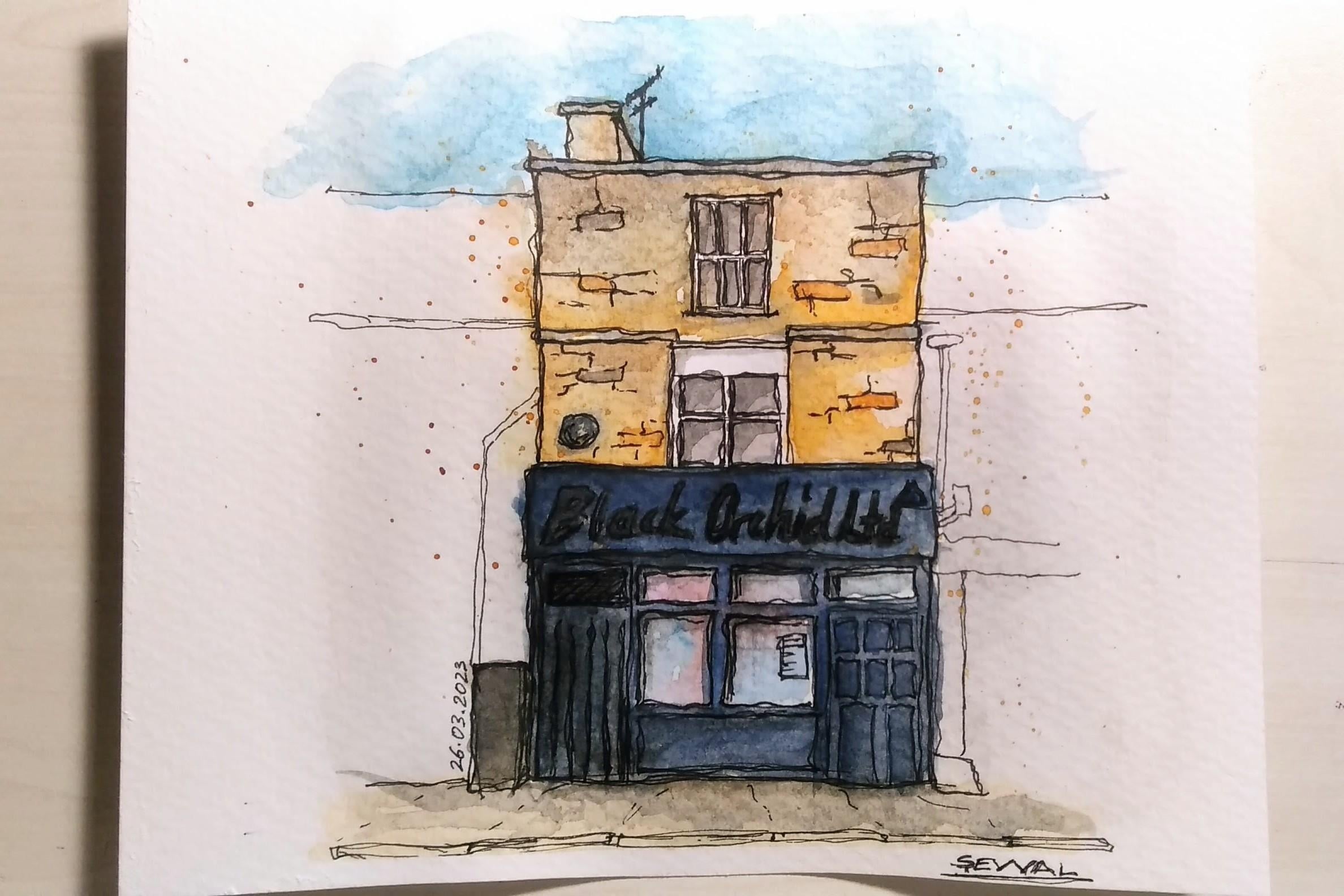 A tight sketchers loose sketch - student project