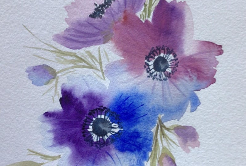 Loose watercolor Flowers