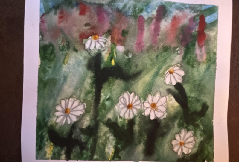 Wet into wet daisies