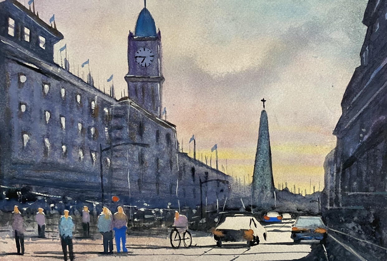 Sunset in Edinburgh - student project