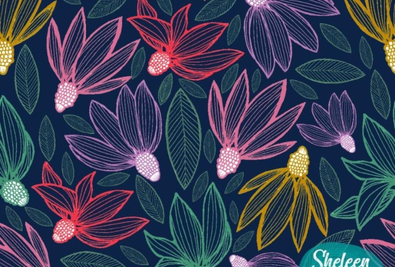 Hand drawn florals
