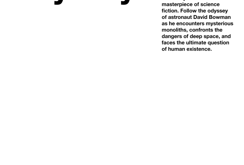 2001: SPACE ODYSSEY TYPOGRAPHIC POSTER + ALT VERSIONS