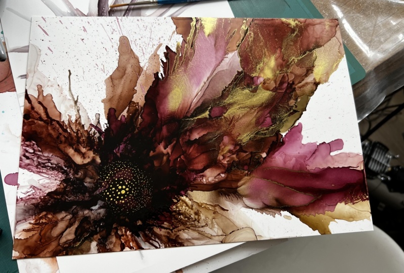 Abstract Ink Experiments Alcohol Inks: The Basics for Creating Wispy Abstracts | DENISE LOVE ...