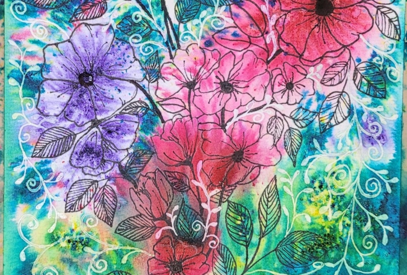 Wildflowers. Jellyfish