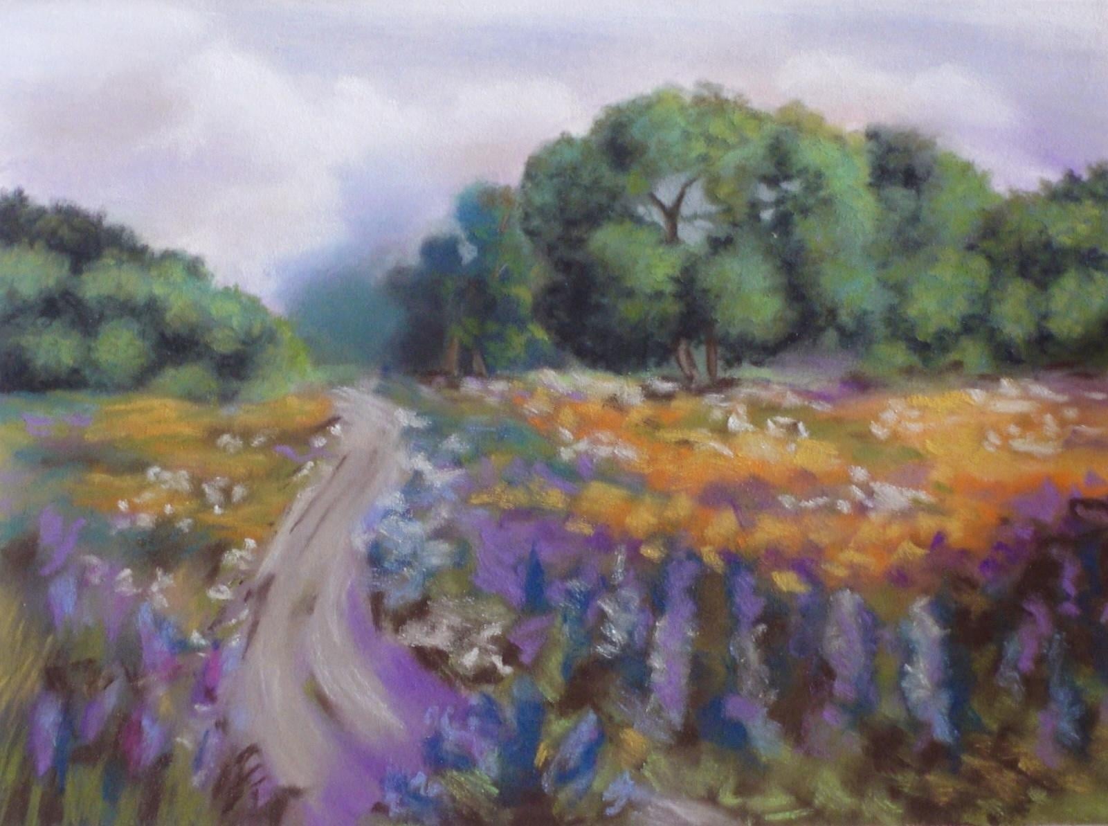 My floral landscape! Had so much fun painting this! - student project