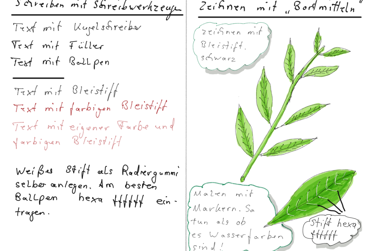 Echtes digitales Sketchbook - student project