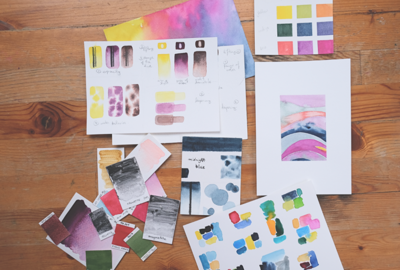 Colorful Watercolor Swatches