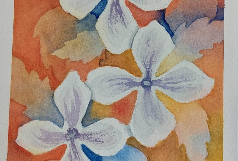 Floral - negative painting