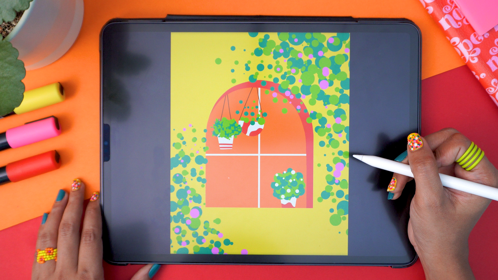 Simple Procreate Illustrations Using Dots