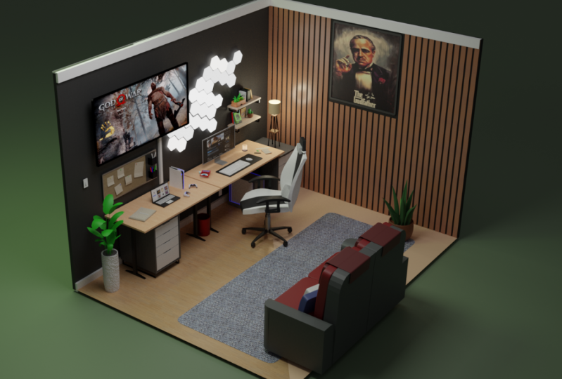 Isometric room Hugo's