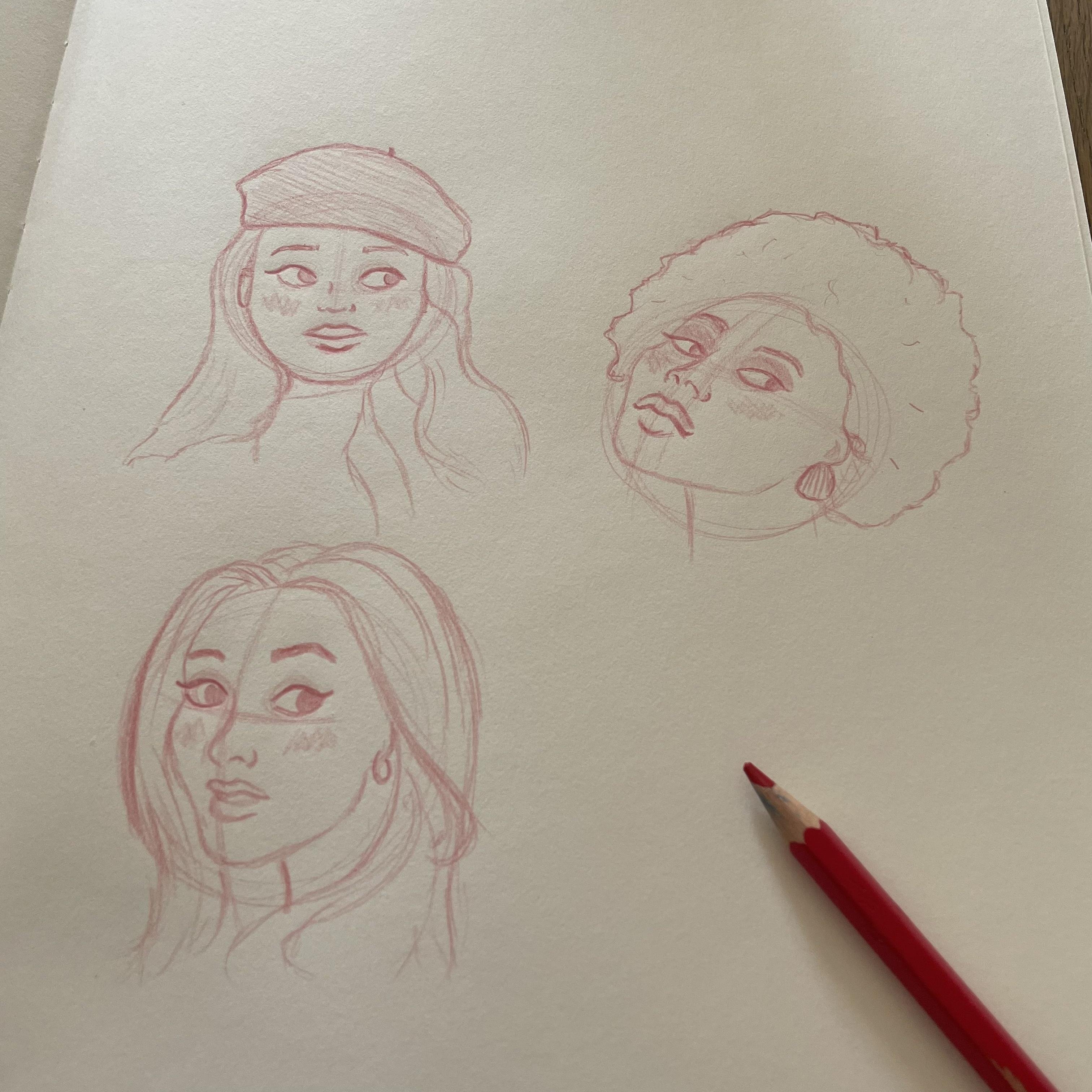 Character sketches for M1A1 - student project