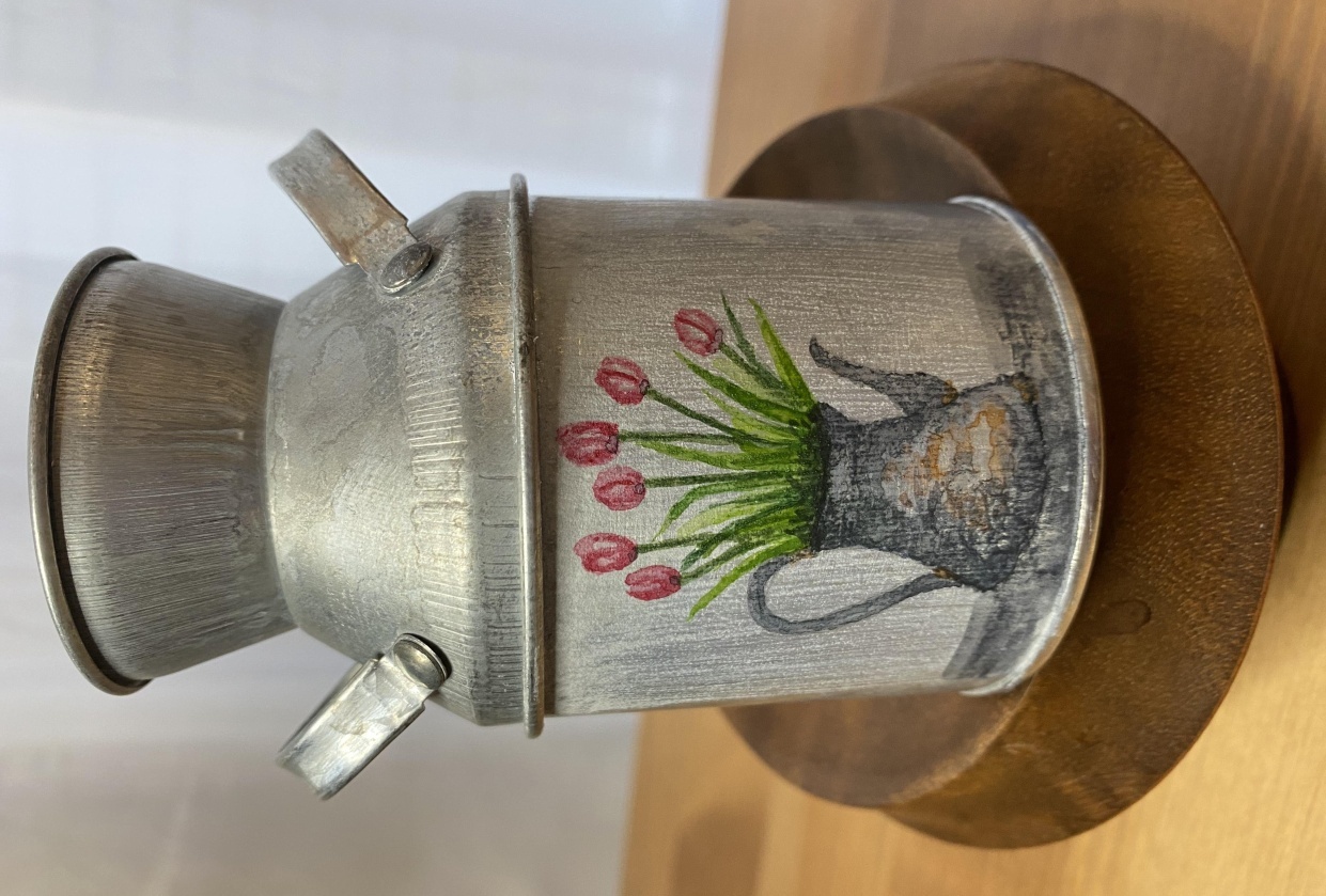 Tulips on metal - student project