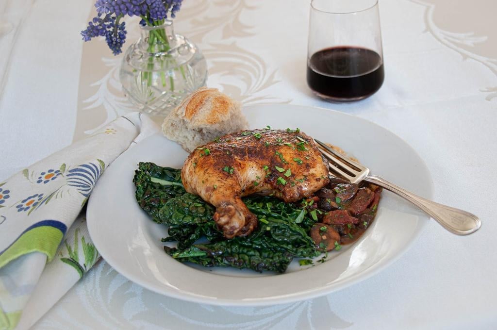 Coq au vin luncheon - student project