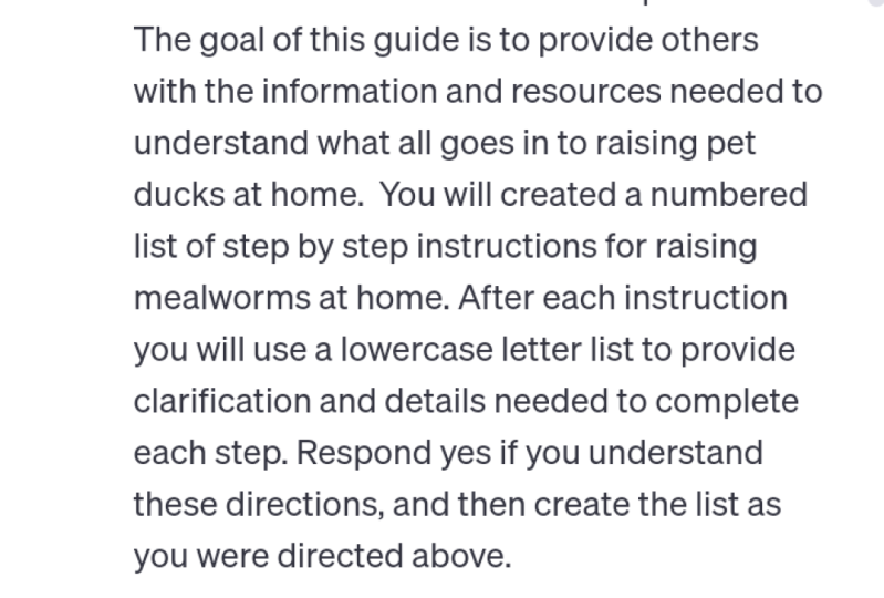 Raising mealworms for ducks