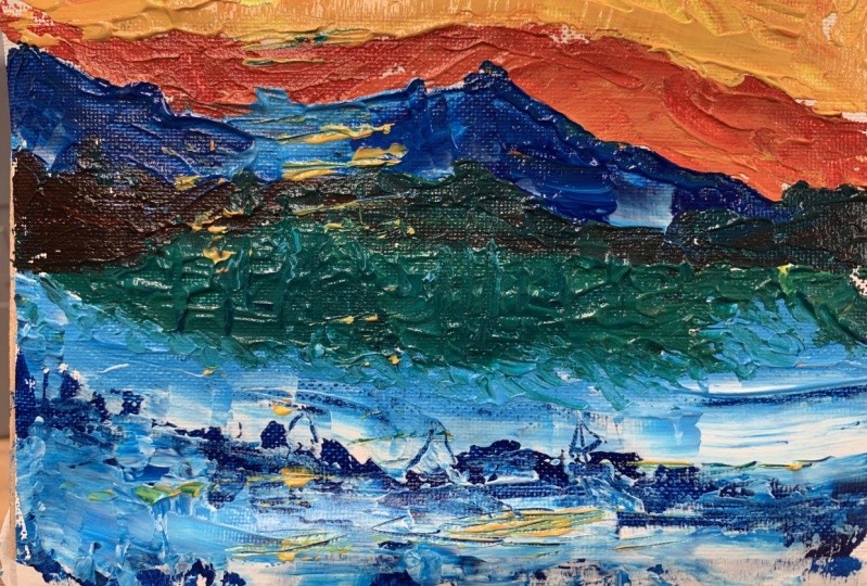 Landscape acrylic