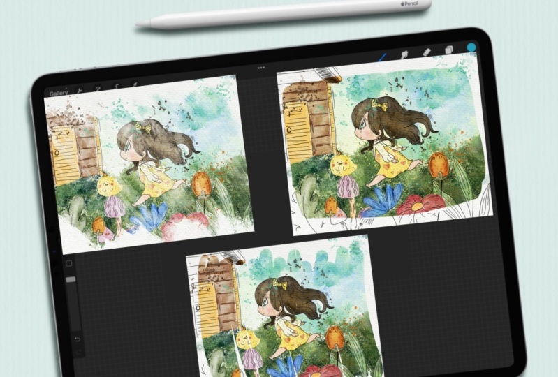 Watercolor Picture Book Character Scene