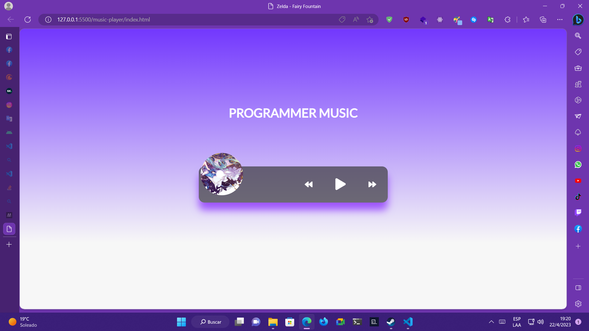 music player - student project