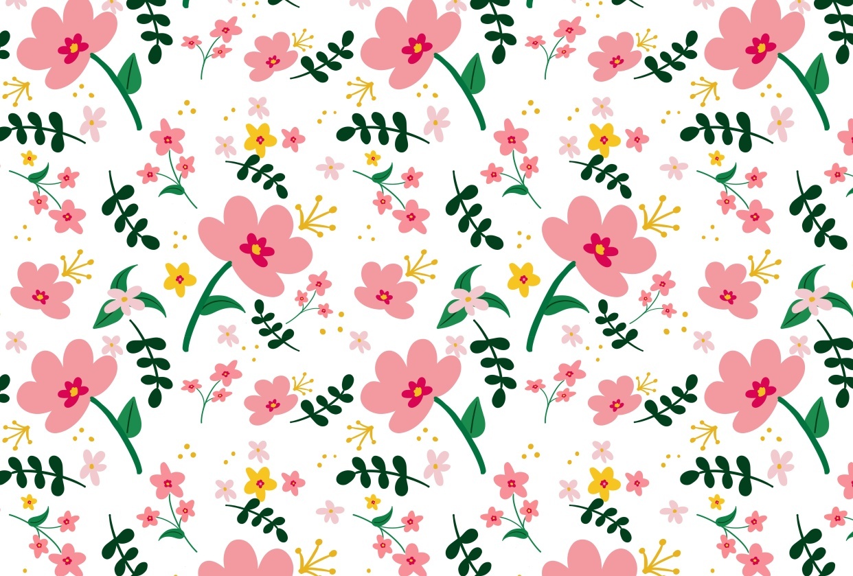 Pink Florals - student project