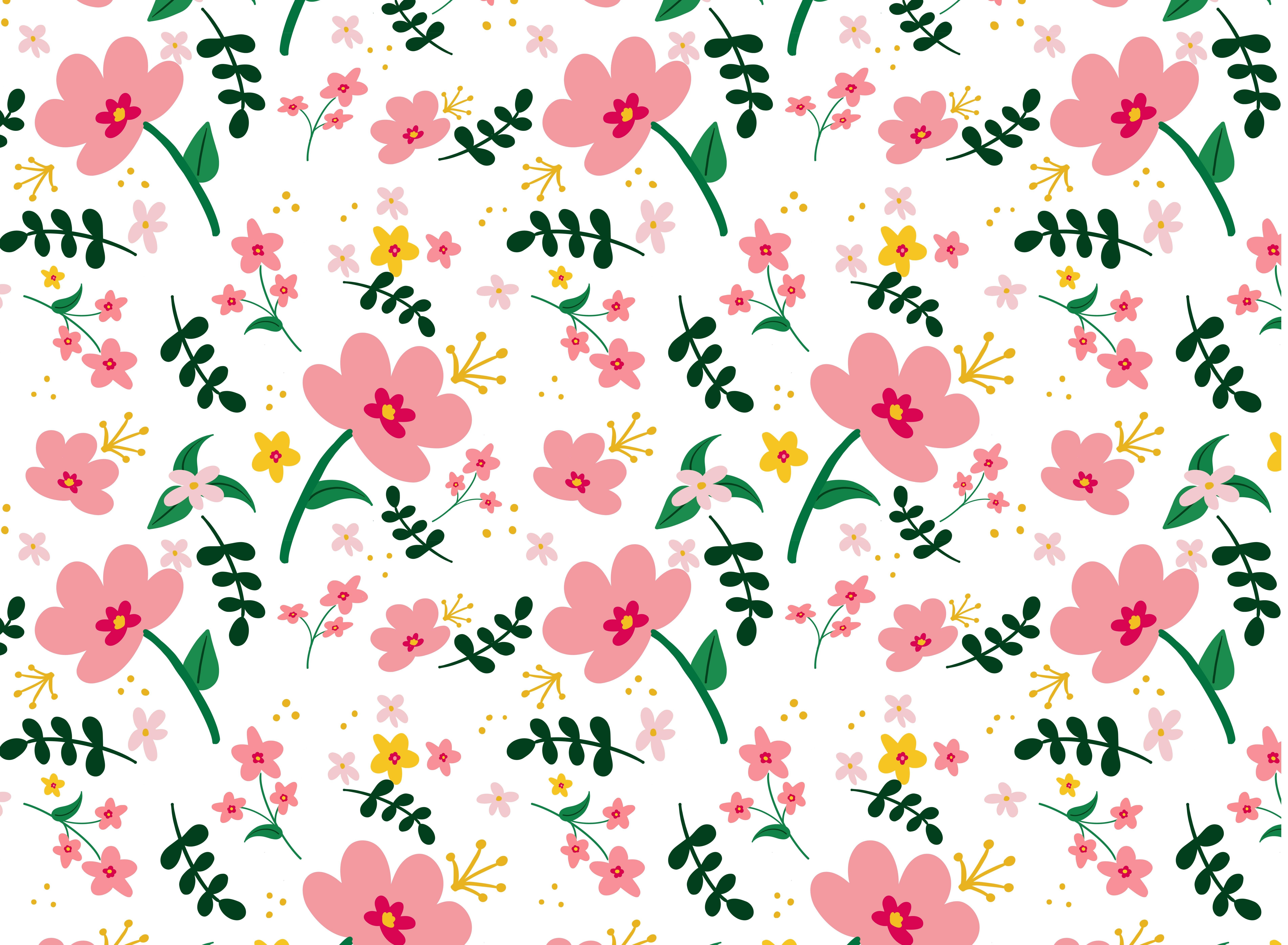 Pink Florals - student project