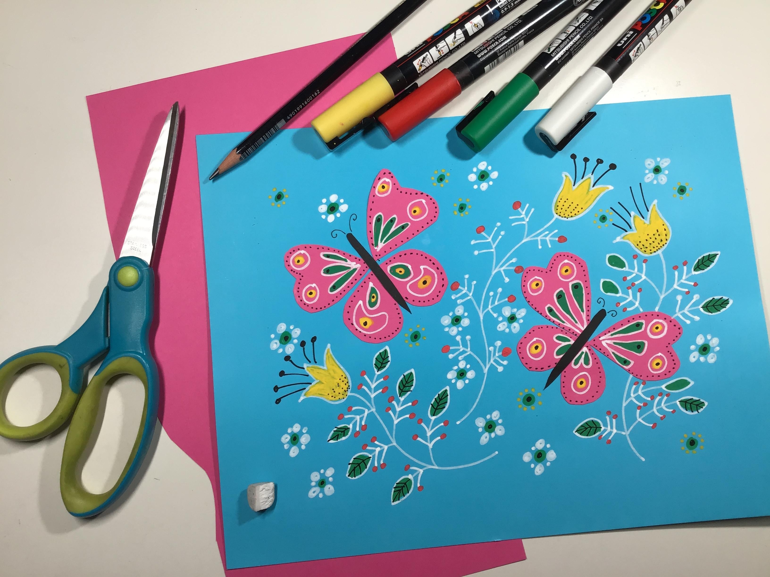 Butterflies and Flowers - student project
