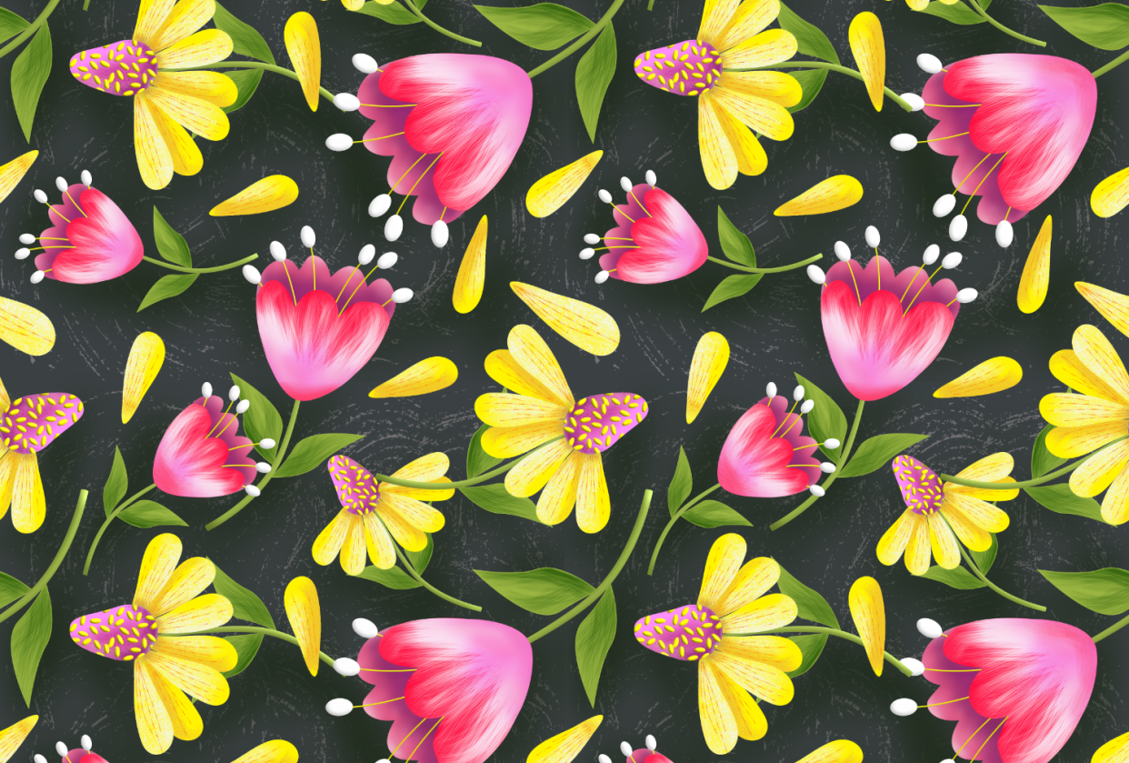 Vector & Pixel Flowers - student project