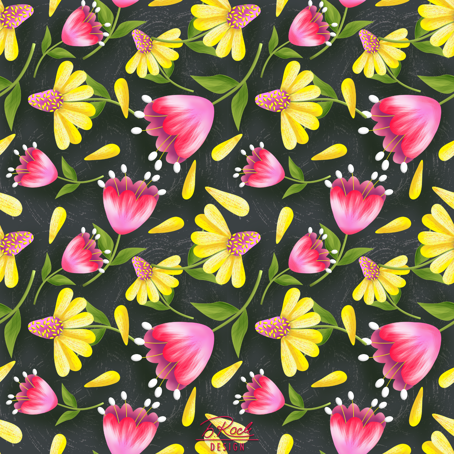 Vector & Pixel Flowers - student project