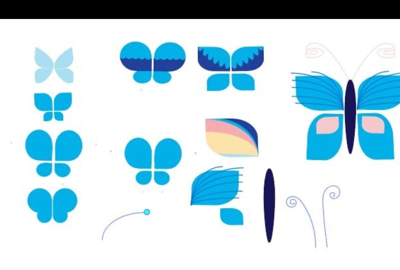 Butterflies motifs