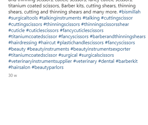 Instagram hashtag - student project