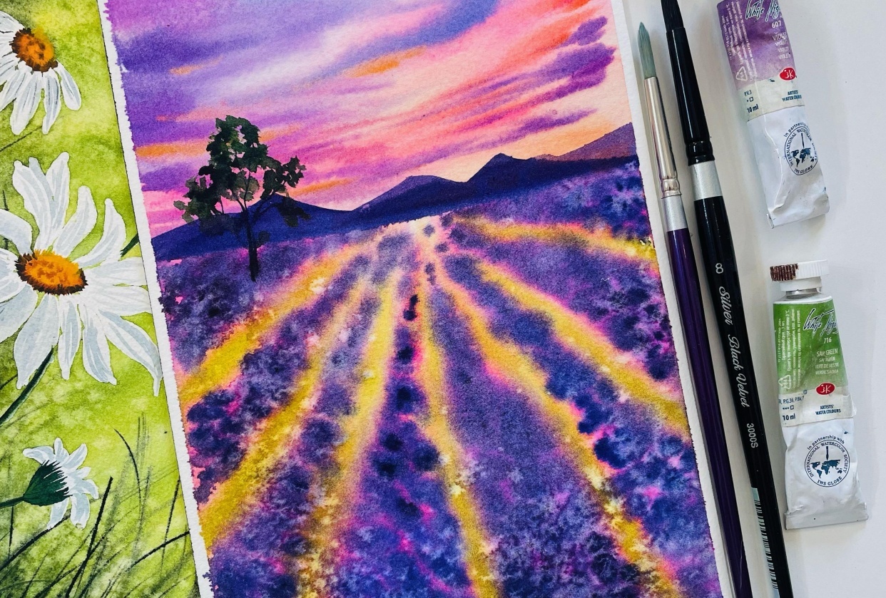 colourful spring landscapes - student project