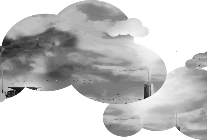 Monochrome cloudscape
