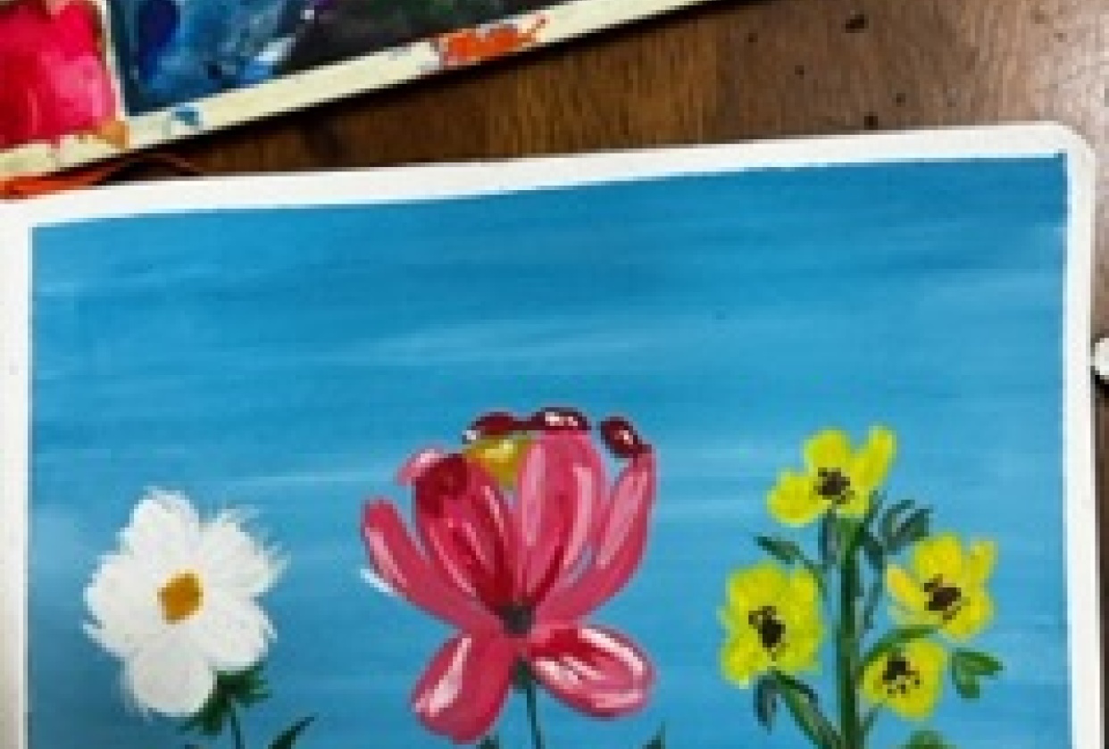Floral painting - student project