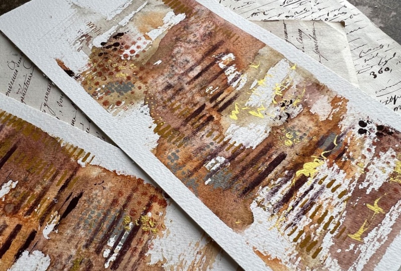 Unlock Your Inner Artist: Mixed Media Atmospheric Landscapes in Warm Fall Colors