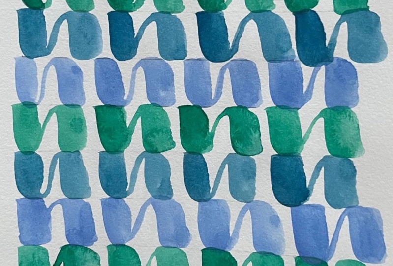 Water color lettering