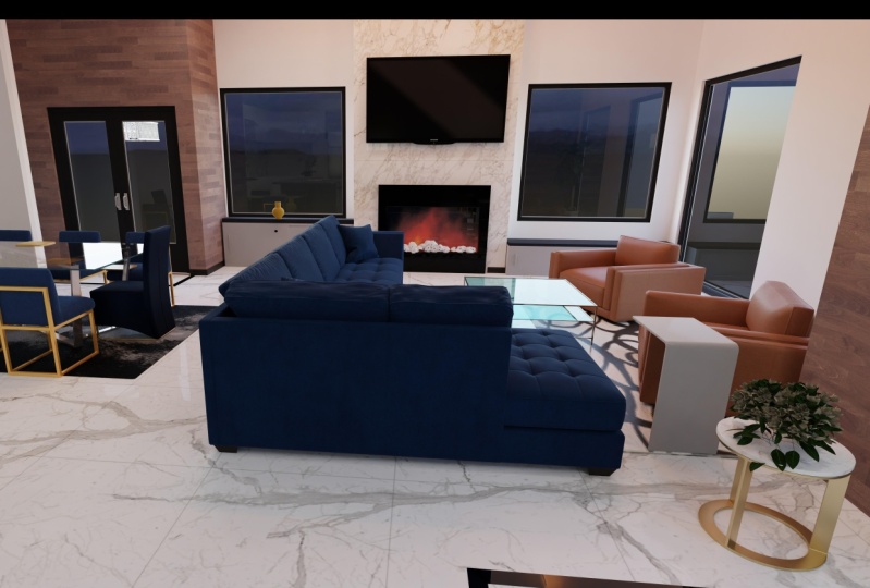 Open floor plan of living room