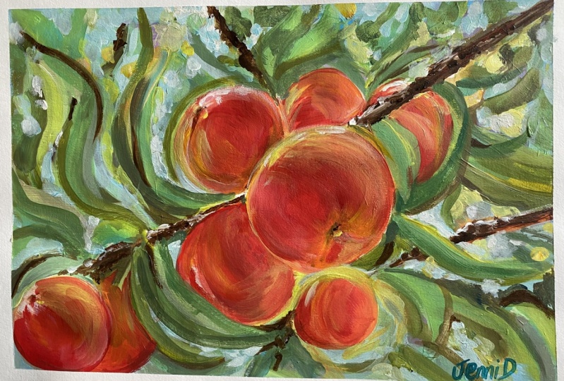 Colour and highlights peaches