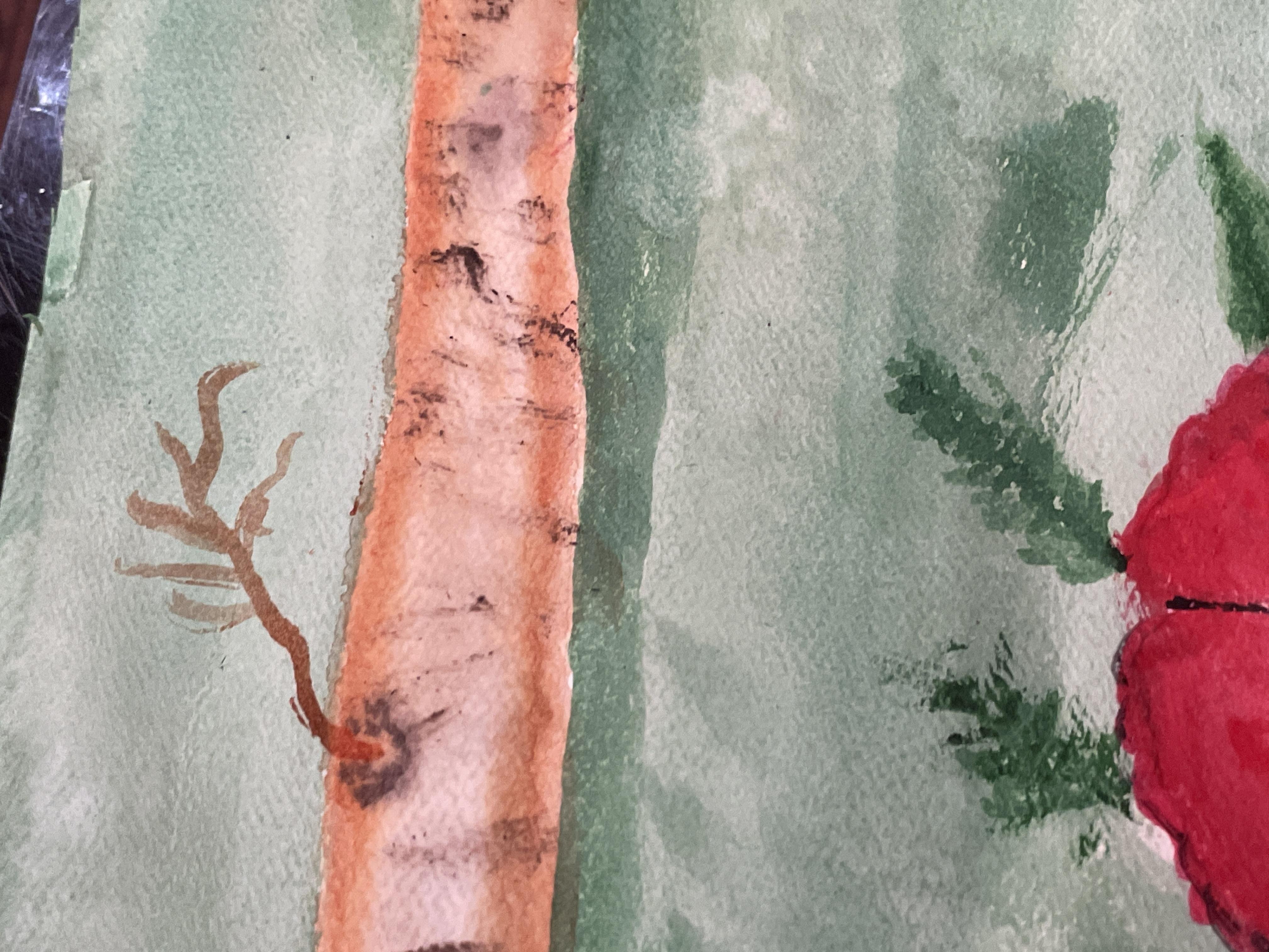 Watercolour tree technique - student project