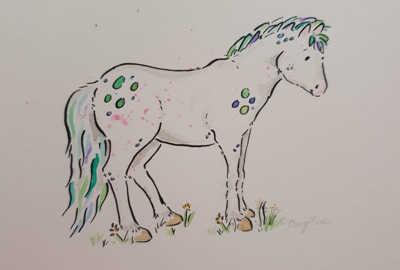 Illustrated horse