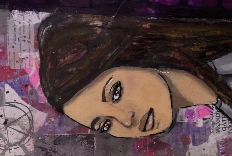 First canvas painting