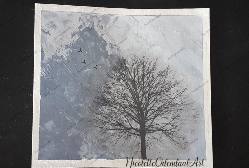 Moving memories:Photo to painting with acrylic paints and mixed media